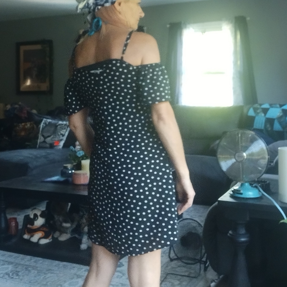 Cold Shoulder Button Down Dress - image 5